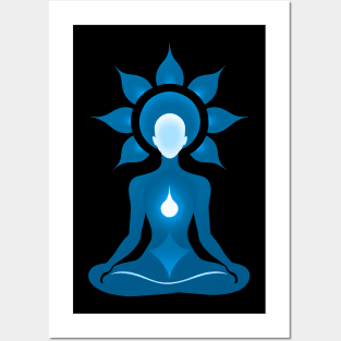 Aura Blue Meditation 07 Posters and Art